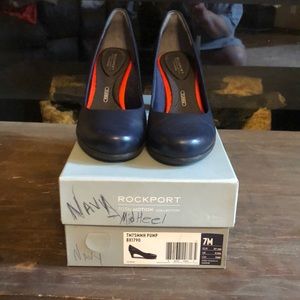 Navy pumps. 3” heel